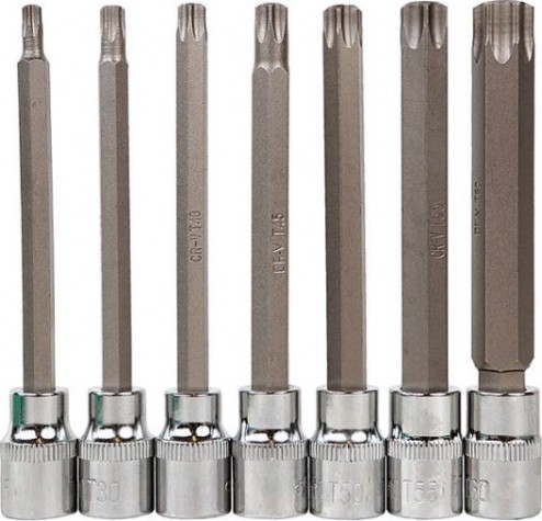 Набор головок 3/8" Sturm 1045-18-T7-110 110 мм torx 7 шт t25-60 в кейсе