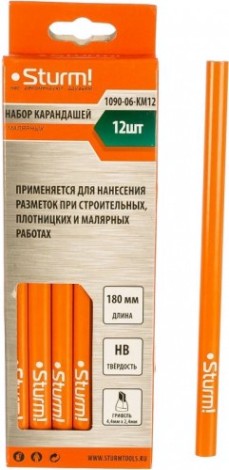 Набор карандашей Sturm 1090-06-KM12 длина 175мм, 12шт Набор карандашей Sturm 1090-06-KM12 длина 175мм, 12шт