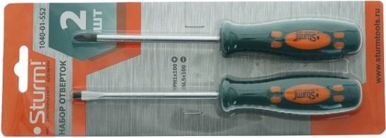 Набор отверток Sturm 1040-01-SS2 2 шт, crv Набор отверток Sturm 1040-01-SS2 2 шт, crv