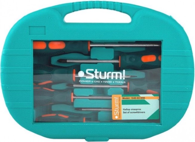 Набор отверток Sturm 1040-02-SS6 +тестер напряжения, 8 пред., crv Набор отверток Sturm 1040-02-SS6 +тестер напряжения, 8 пред., crv