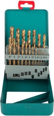 Набор сверл по металлу Sturm 1055-03-SS3 титан. покрытие 1.0-10мм, 19шт. в металл. кейсе