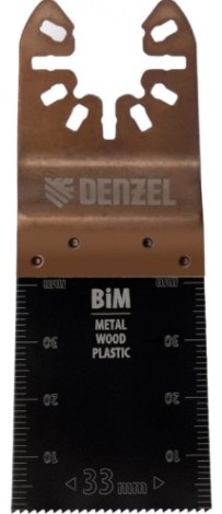 Насадка для реноватора Denzel 782 305 пазовая прямая, bim, по металлу и дереву, 33x1,4 м [782305]
