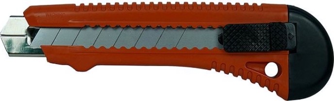 Нож для строительных работ Sturm 1076-09-02 18 мм, выдвиж. лезвие, механич. фиксатор