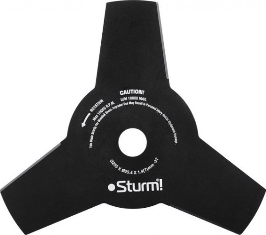Нож для травы Sturm BT8942D-998 трехлепестковый 255/3/25,4/1,4