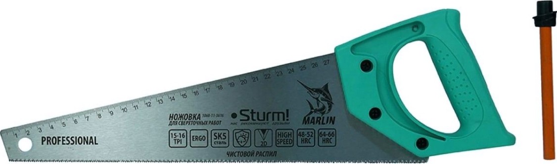 Ножовка по дереву Sturm 1060-11-3616 для сверхточных работ с карандаш. marlin, 360мм, 2