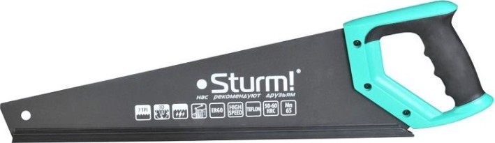 Ножовка по дереву Sturm 1060-62-450 450мм, тефлоновое покрытие, 7tpi, 3d зуб