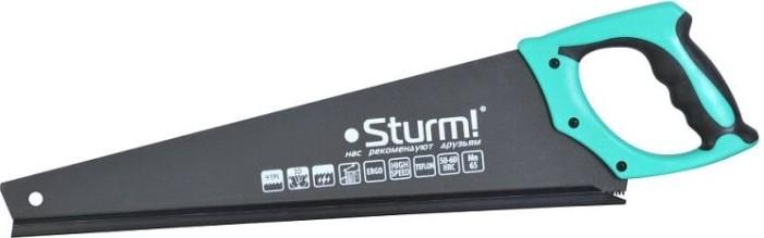 Ножовка по дереву Sturm 1060-64-450 450мм, тефлоновое покрытие, 9tpi, 3d зуб