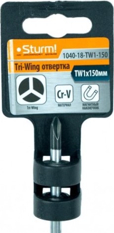 Отвертка Sturm 1040-18-TW1-150 tri-wing tw1x150мм, эрго ручка, магнитный наконечн Отвертка Sturm 1040-18-TW1-150 tri-wing tw1x150мм, эрго ручка, магнитный наконечн