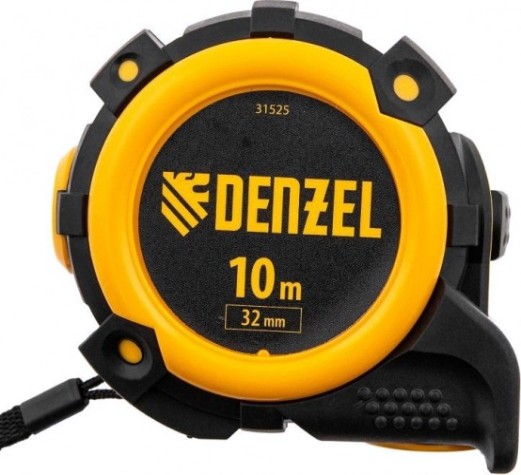 Рулетка Denzel 10мх32мм, магнит. зацеп, двухстор. разметка [31525]