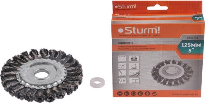 Щетка для УШМ Sturm 5 240 702 витая стальная проволока [5240702]