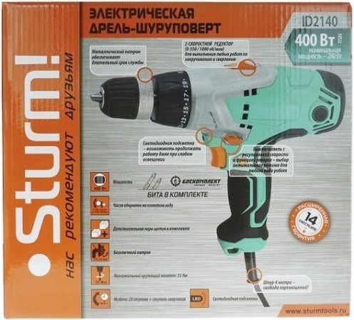 Шуруповерт сетевой Sturm ID2140 Шуруповерт сетевой Sturm ID2140