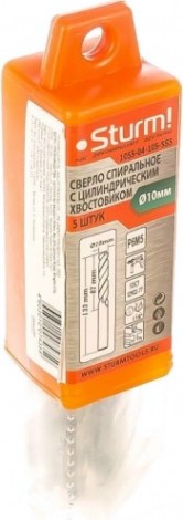 Сверло по металлу Sturm 1055-04-10S5-SS5 10,5х133 мм, 5 шт. Сверло по металлу Sturm 1055-04-10S5-SS5 10,5х133 мм, 5 шт.