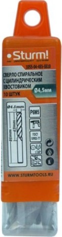 Сверло по металлу Sturm 1055-04-4S5-SS10 4,5х80мм, 10 шт.