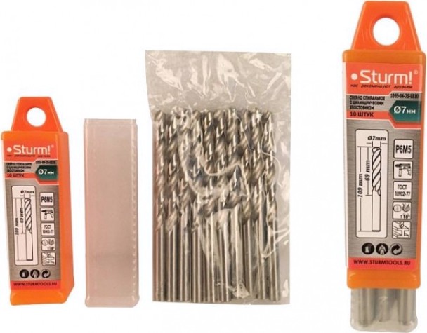 Сверло по металлу Sturm 1055-04-7S-SS10 7,0х109 мм, 10 шт. Сверло по металлу Sturm 1055-04-7S-SS10 7,0х109 мм, 10 шт.