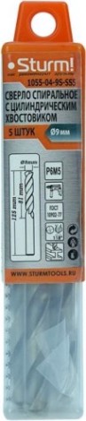 Сверло по металлу Sturm 1055-04-9S5-SS5 9,5х125 мм, 5 шт.