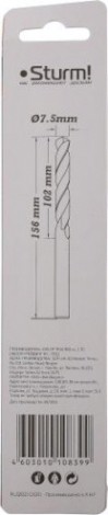 Сверло по металлу Sturm 1055-075-156L 2,0х85 мм, удлинен., 118°