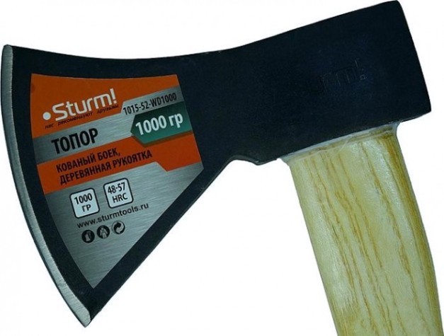 Топор Sturm 1015-52-WD1000 (кованый боек, деревянная рукоятка)