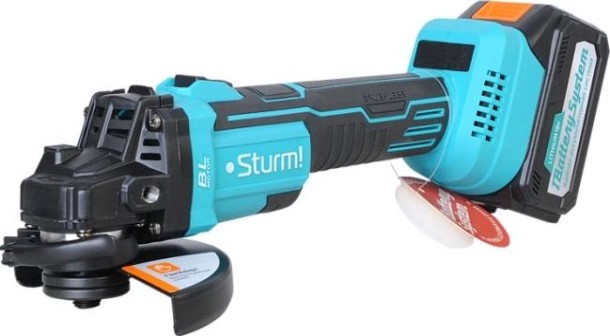 Угловая шлифмашина аккумуляторная Sturm CAG1812