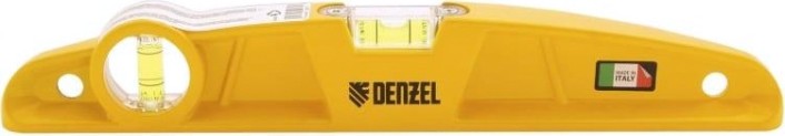 Уровень строительный DENZEL 300 мм, магнитный, 2 глазка, литой [34920]