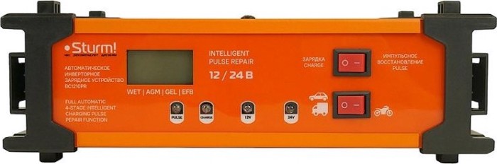 Зарядное устройство Sturm BC1210PR инверторное 10а, для акб 12/24в, 10-100ач Зарядное устройство Sturm BC1210PR инверторное 10а, для акб 12/24в, 10-100ач