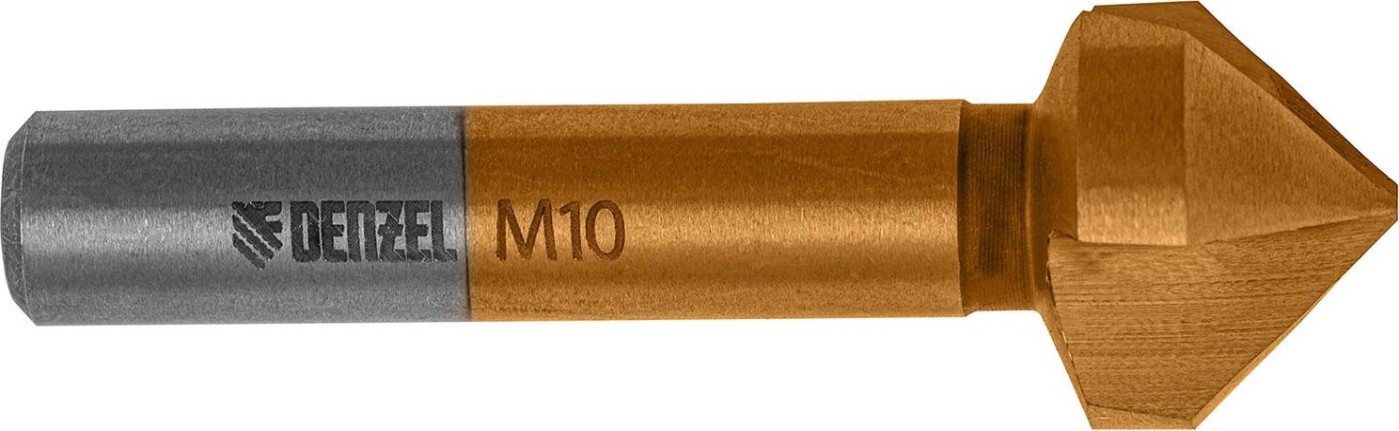 Зенковка по металлу Denzel М10, HSS конусная под цилиндрический хвостовик [72311]