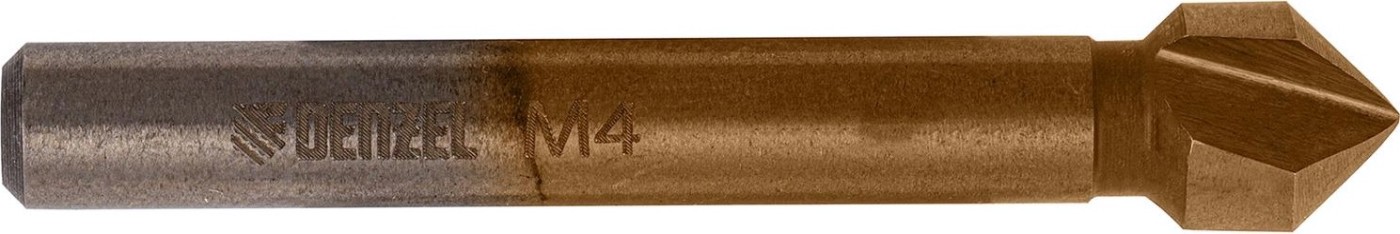 Зенковка по металлу Denzel М4, HSS конусная под цилиндрический хвостовик [72302]
