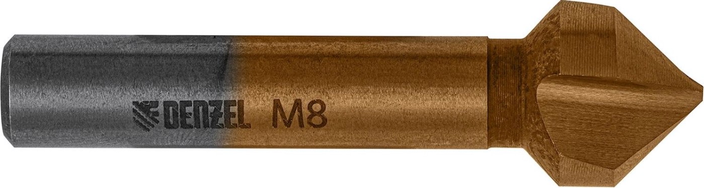 Зенковка по металлу Denzel М8, HSS конусная под цилиндрический хвостовик [72308]